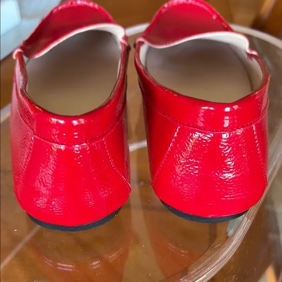 NWOT Ashrow Womens Monroe &  main Driving Moc SZ: 8.5 Shiny Cherry Red - Picture 4 of 6